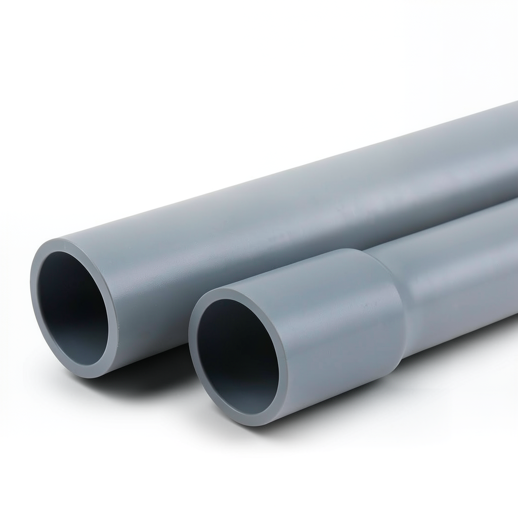 UPVC Pipes Nominal Pressure 4 Bar Outer Diameter 90 mm Thickness 1.8 mm Gray