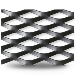 Hot Rolled Steel Expanded Metal Mesh 1.4 mm Thickness 5m Length 2.44m Width, Black