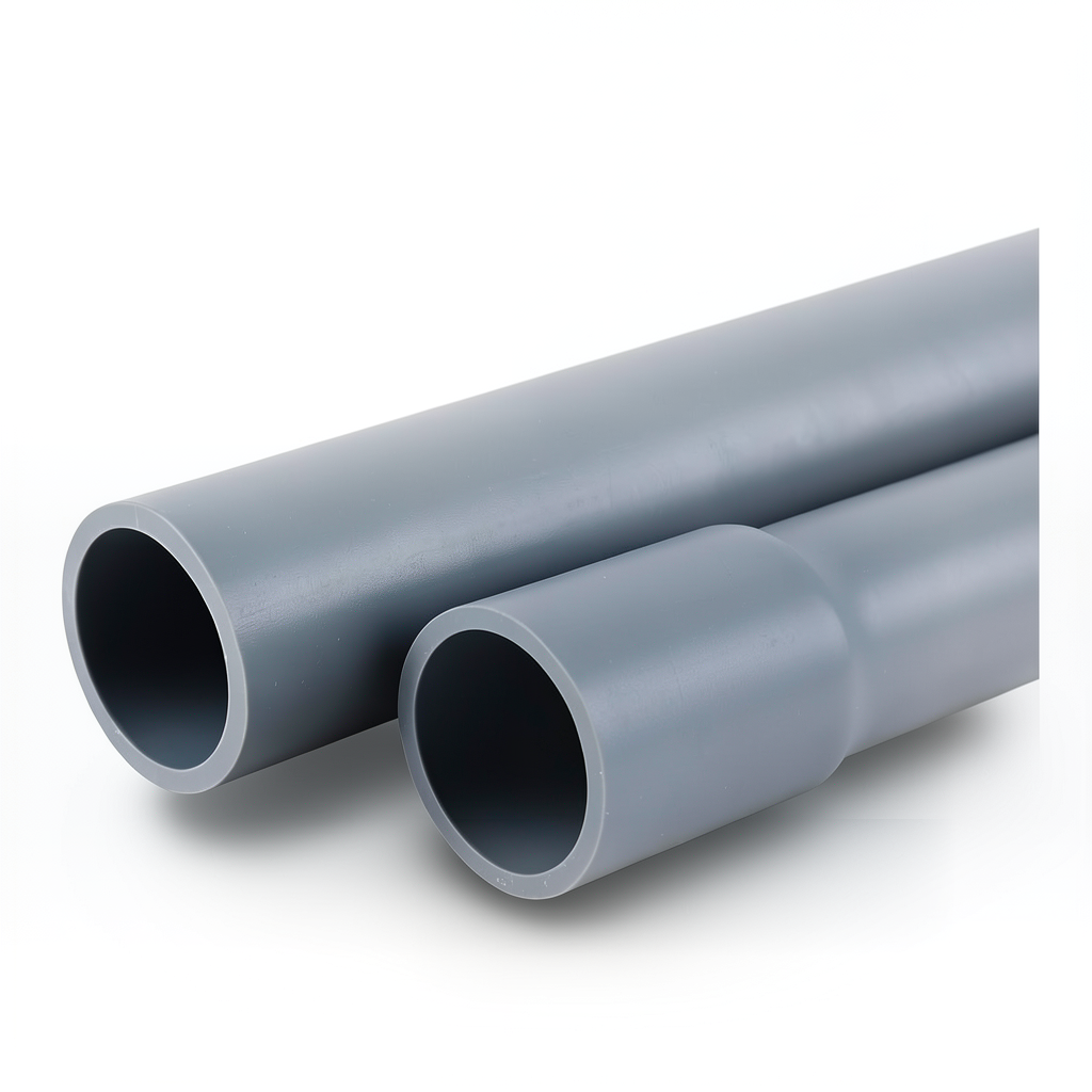 UPVC Pipes Nominal Pressure 10 Bar Outer Diameter 140 mm Thickness 6.70 mm Gray
