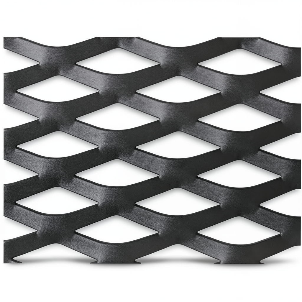 Hot Rolled Black Steel Expanded Metal Mesh Thickness 1.4 mm Width 2.44 m Length 4 m