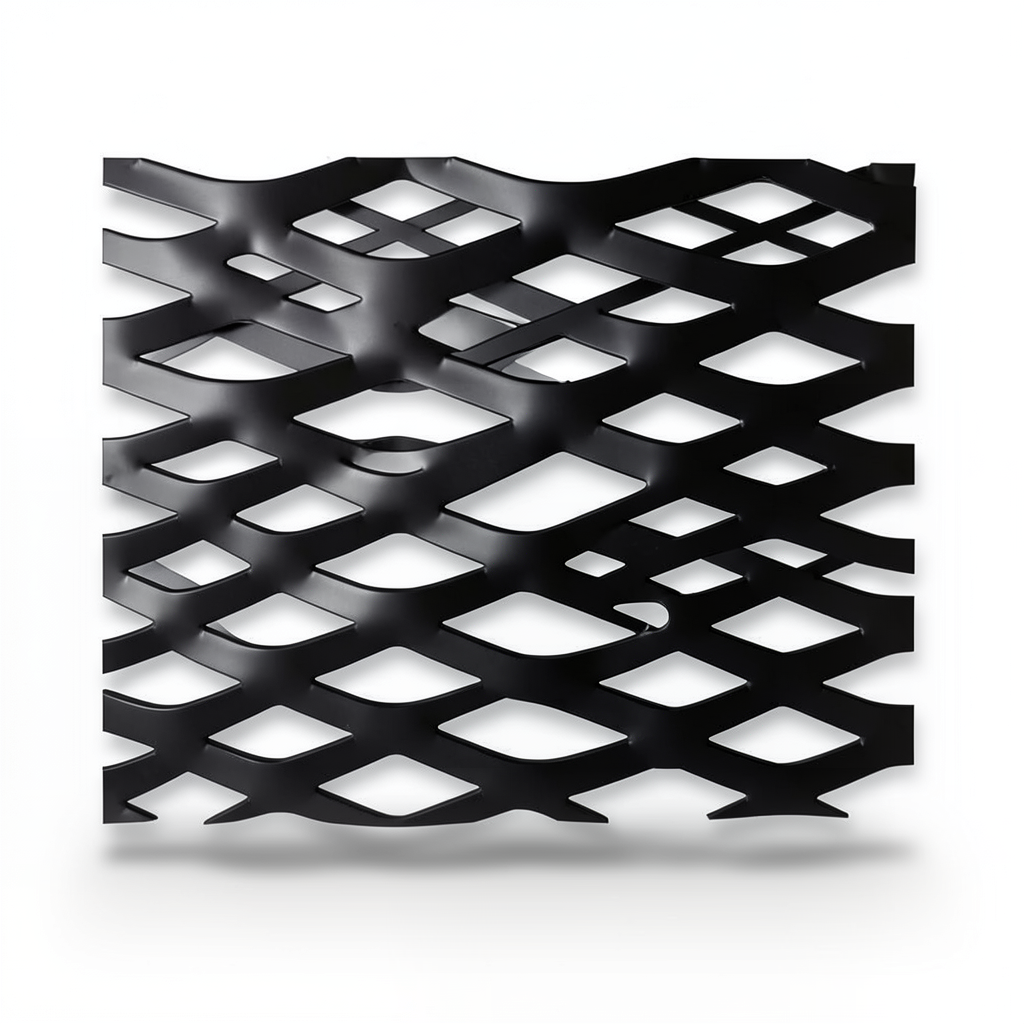 Hot Rolled Steel Expanded Metal Mesh 1.4 mm Thickness 5m Length 2.44m Width, Black