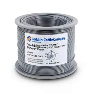 Stranded Copper Wire 2.5mm2 450/750 volts Gray Color | Jeddah Cables Company