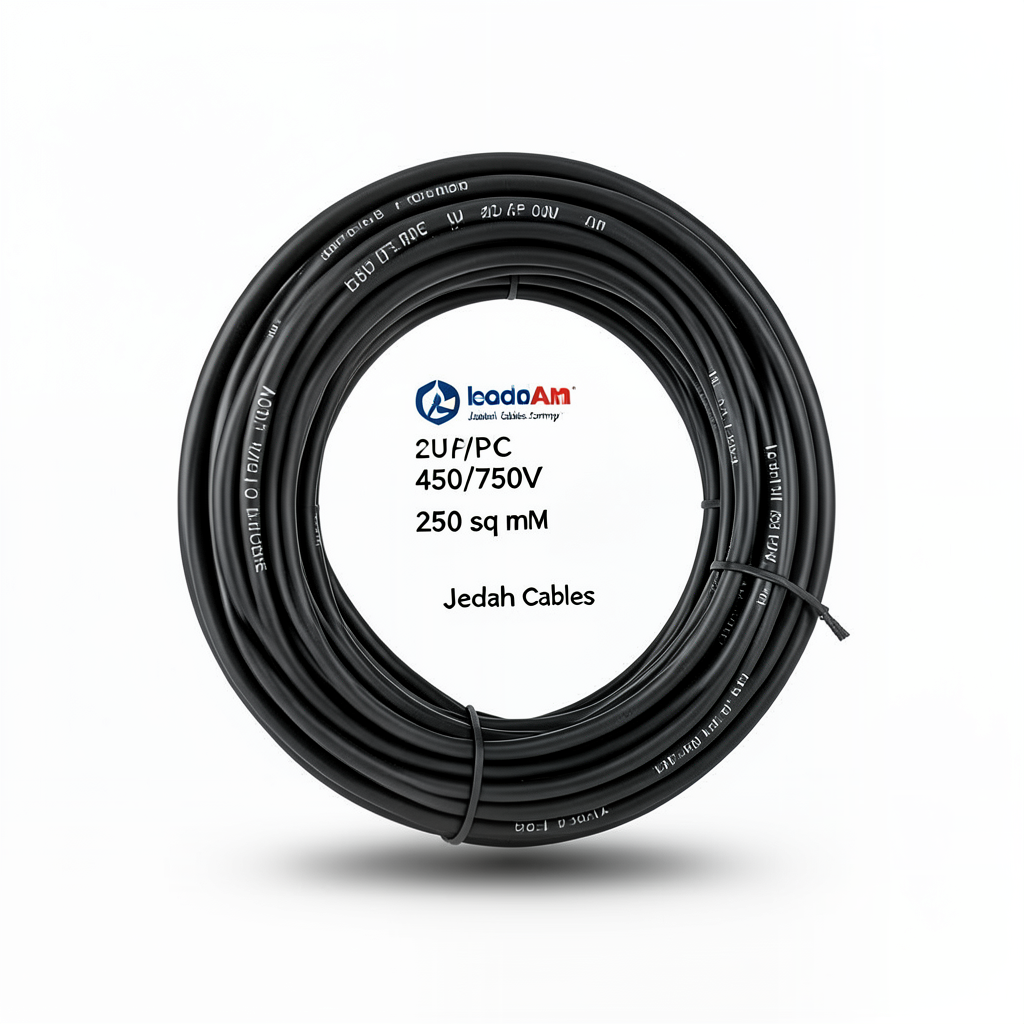 25sq mm Single Core Stranded Wire CU/PVC, 450/750V, Black Color | Jeddah Cables Company