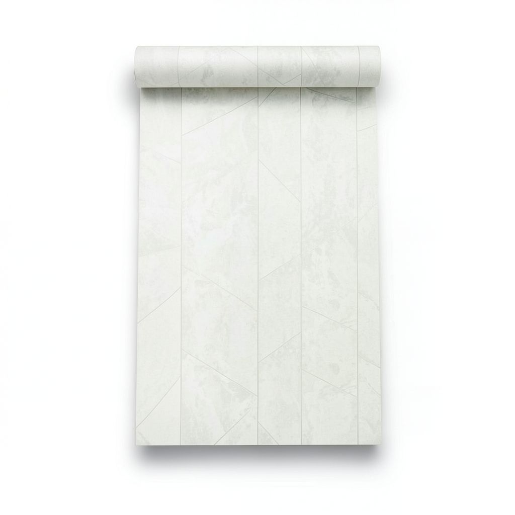 Italian Geometric Wallpaper 10m x 1.06m Off White, Model 83635