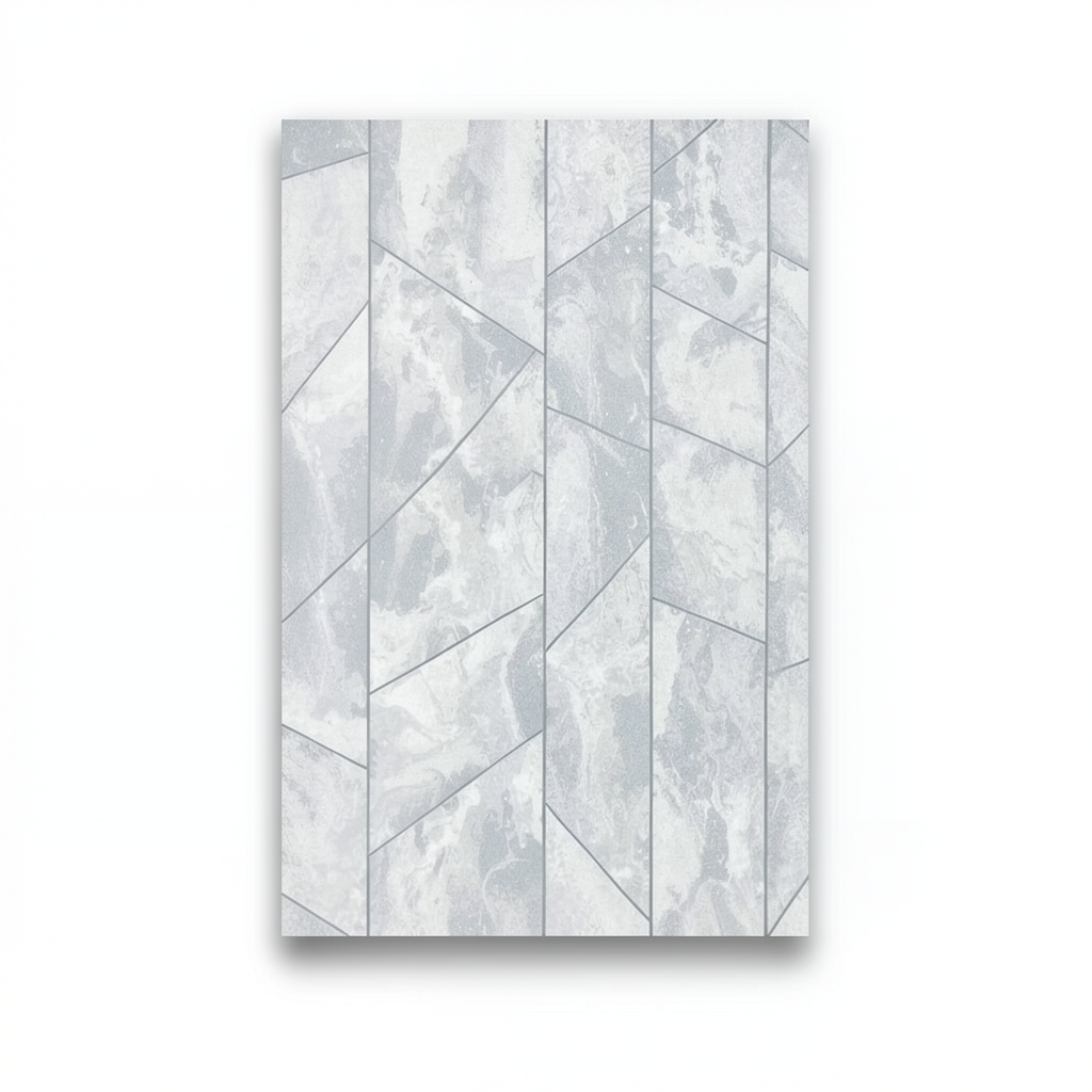 Italian Geometric Wall Covering 10m x 1.06m Gray, Model 83639