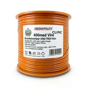 سلك مجدول CU/PVC مساحة مقطع 400mm، 450/750 فولت، لون برتقالي | شركة كابلات جدة