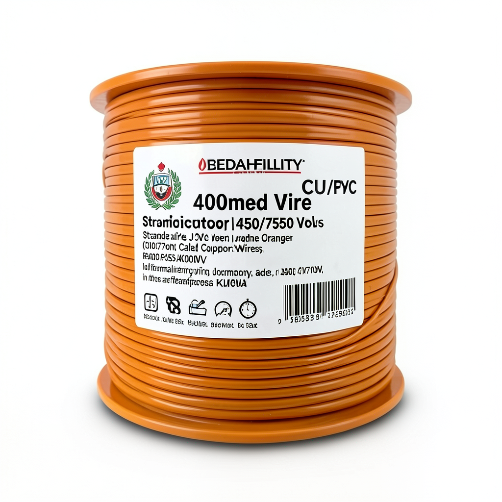 Stranded Wire CU/PVC 400mm Conductor, 450/750 Volts, Orange | Jeddah Cables Company