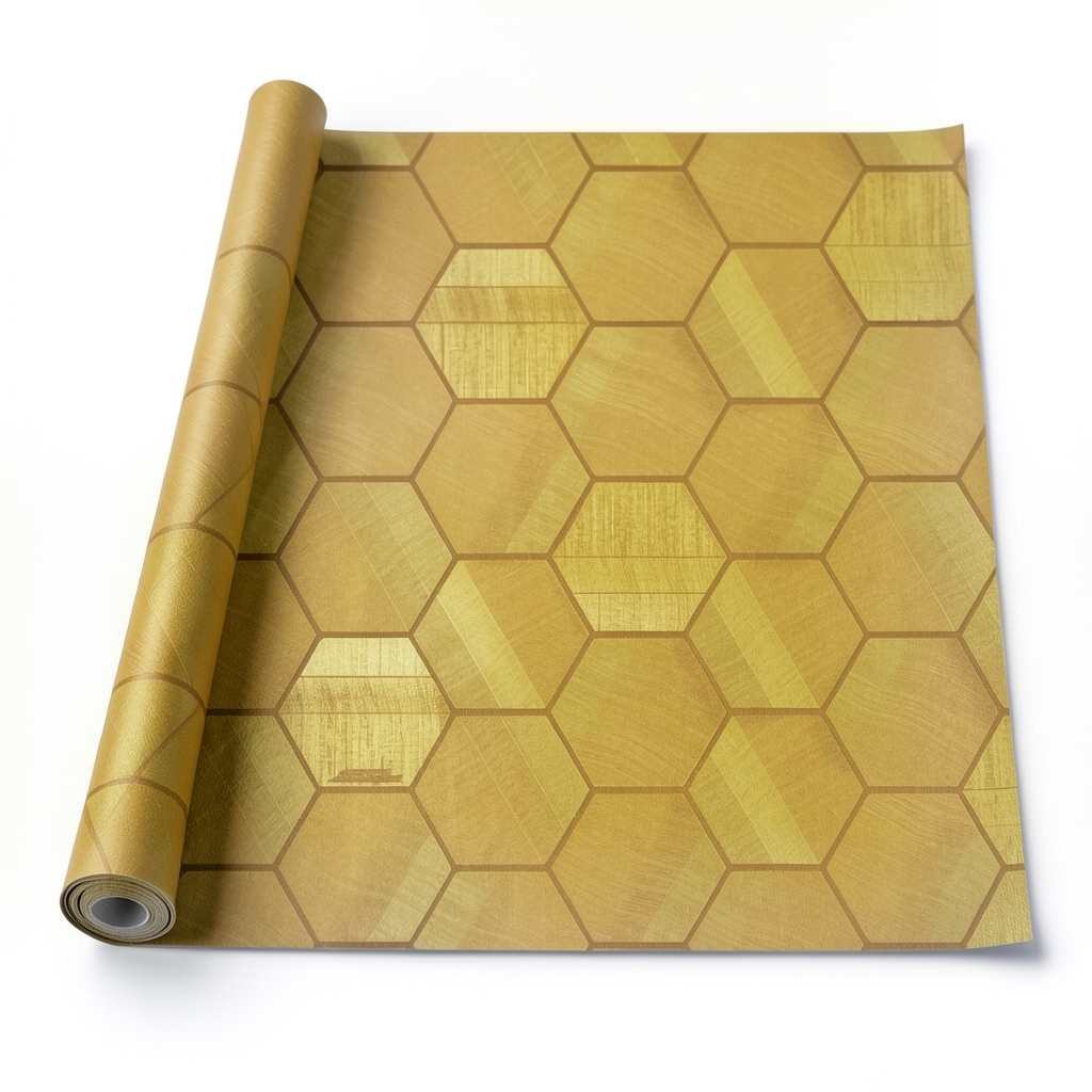 Italian Wallpaper 10m x 0.73m Gold Color, Model 44802