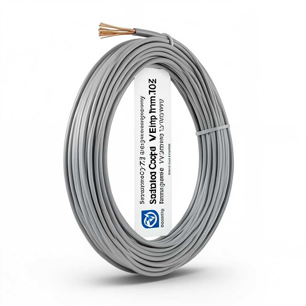 Stranded Copper Electric Wire 1.5mm2 450/750V Gray | Jeddah Cables Company