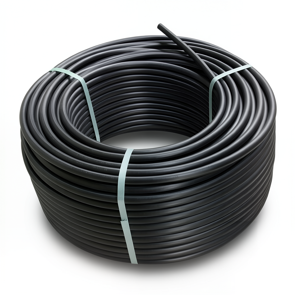 لفة أنابيب بلاستيك HDPE ضغط 10 بار [PE 100] قطر خارجي 50 مم SDR 17 لون أسود