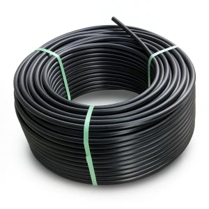 لفة أنابيب HDPE ضغط عمل 10 بار PE 100 قطر خارجي 75 مم SDR 17 لون أسود