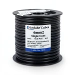 6mm2 Single Core Stranded Wire CU/PVC, 450/750 volts, Black Color | Jeddah Cables Company