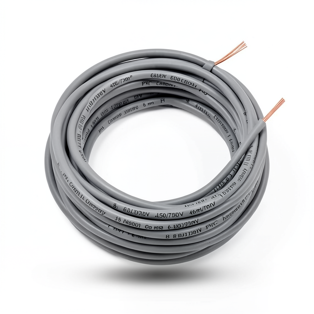 Stranded Copper Electrical Wire 6mm 450/750V Gray PVC Insulated | Jeddah Cables Company