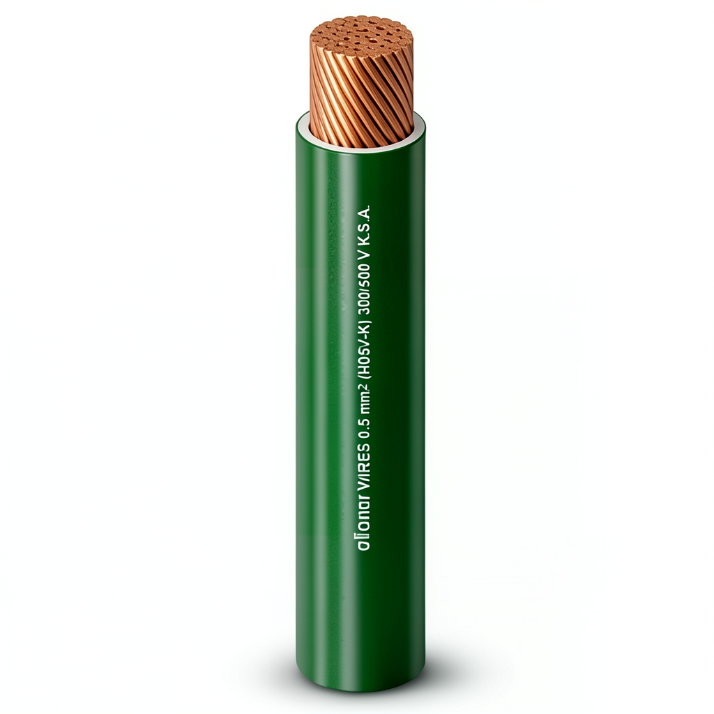 سلك كهرباء مفرد نحاس مرن عزل PVC، مقاس 70 mm2، 450/750 فولت | شركة الفنار
