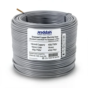 Stranded Copper Electrical Wire 16mm2, 450/750V, Gray Color | Jeddah Cables Company