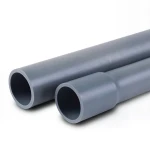 مواسير UPVC ضغط 10 بار قطر خارجي 160 مم سمك 7.70 مم لون رمادي