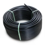 لفة أنابيب HDPE ضغط عمل 10 بار PE 100 قطر خارجي 75 مم SDR 17 لون أسود