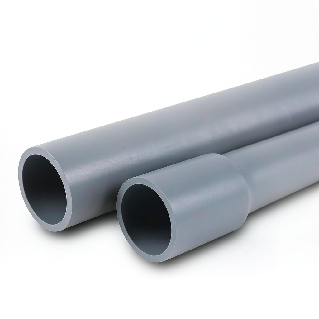 UPVC Pipes Nominal Pressure 4 Bar Outer Diameter 180 mm Thickness 3.6 mm Gray