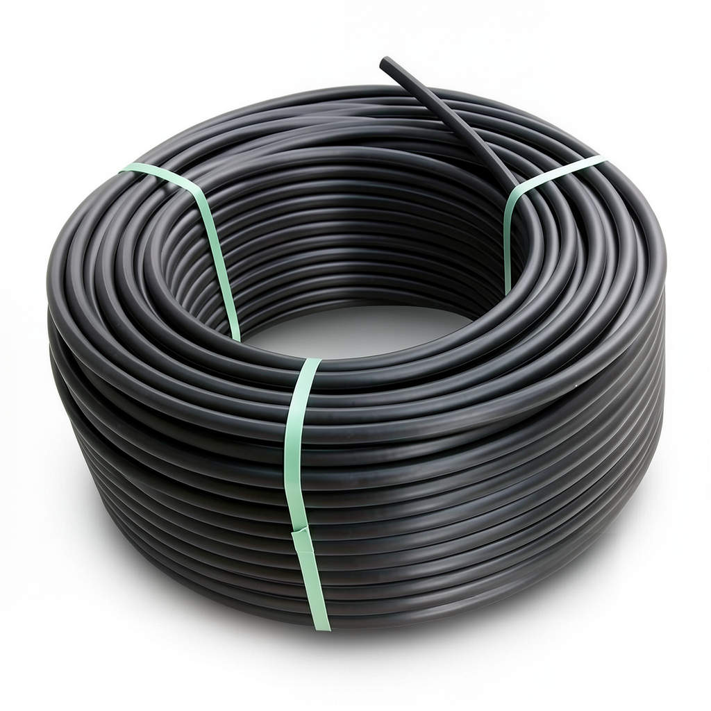 لفة أنابيب HDPE ضغط 12.5 بار PE 100 قطر خارجي 25 مم SDR 13.6 لون أسود