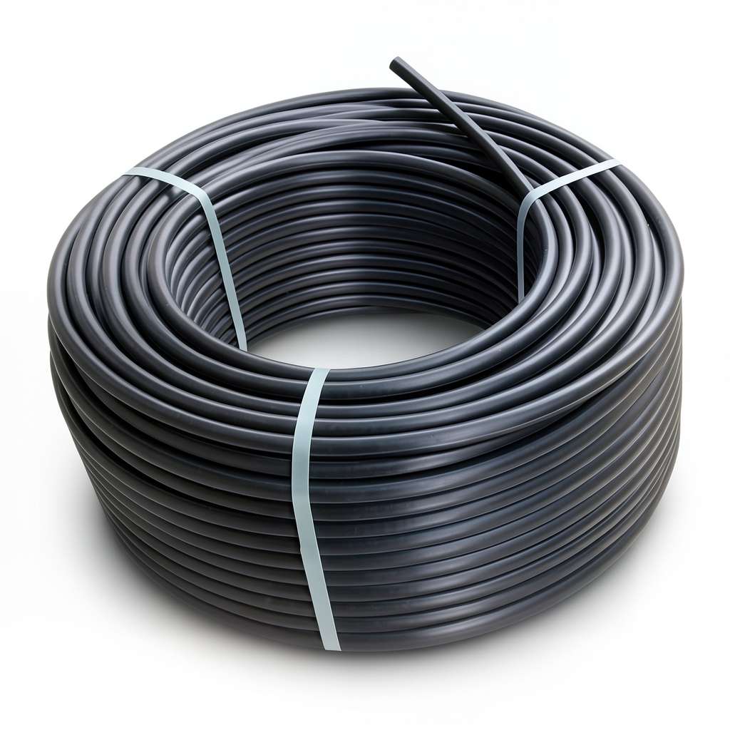 HDPE Plastic Coil Pipe 12.5 Bar Pressure PE 100 OD 32 mm SDR 13.6 Black