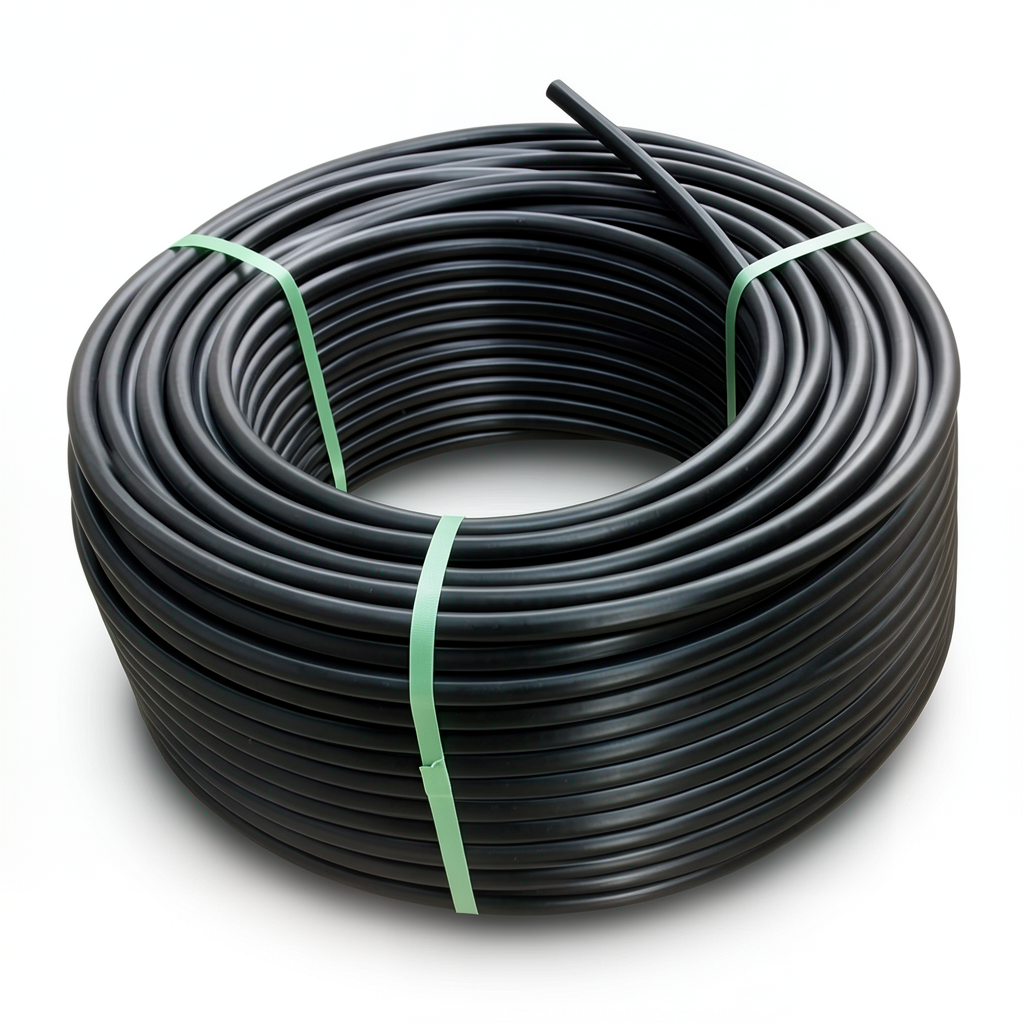 HDPE Polyethylene Plastic Coil Pipe Nominal Pressure 16 Bar PE 80, 140 mm SDR 9 Black