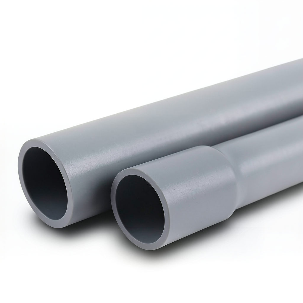 UPVC Pipes Nominal Pressure 10 Bar Outside Diameter 225 mm Thickness 10.80 mm Gray
