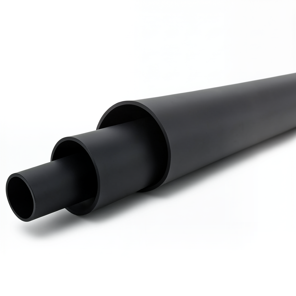 HDPE Polyethylene Pipe PN 16 Bar PE 80, 250 mm Diameter SDR 9 Black