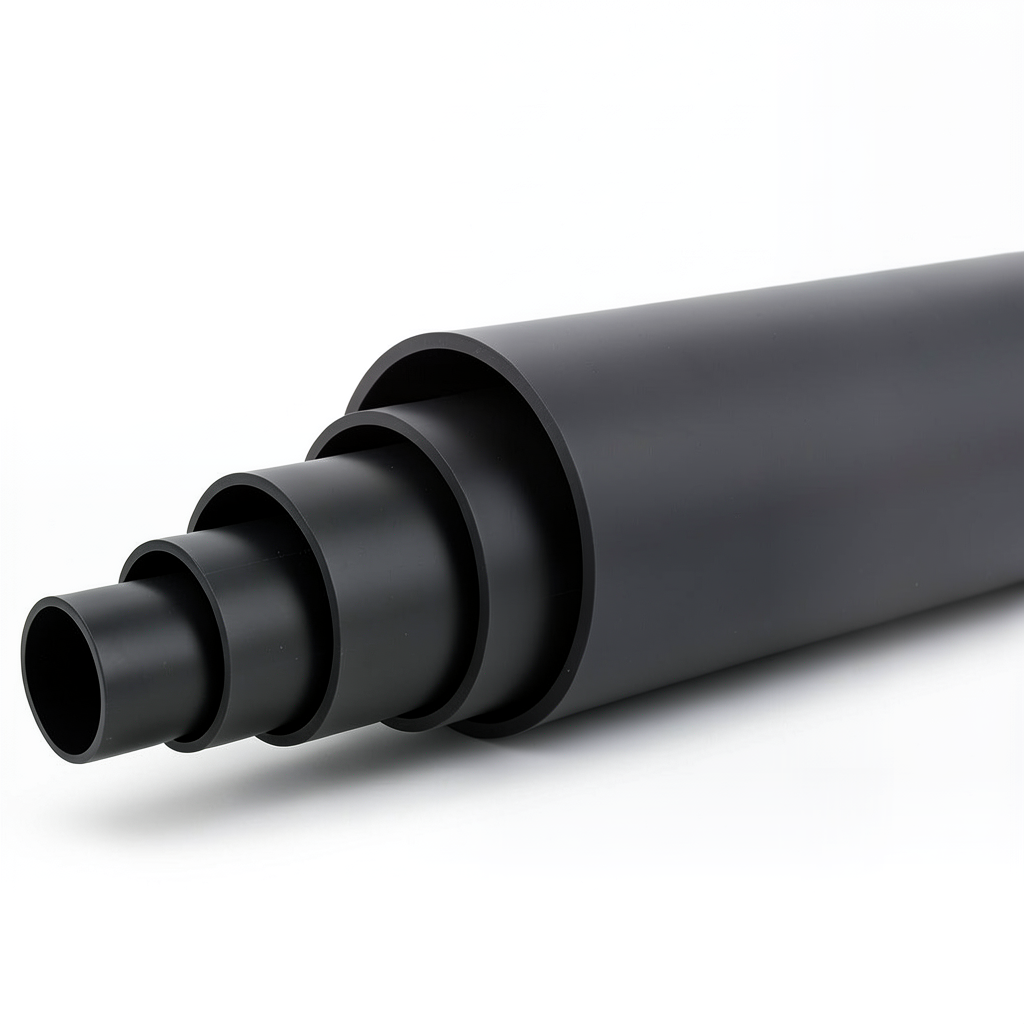 مواسير بلاستيك HDPE ضغط 16 بار PE 80 قطر خارجي 280 مم SDR 9 لون أسود