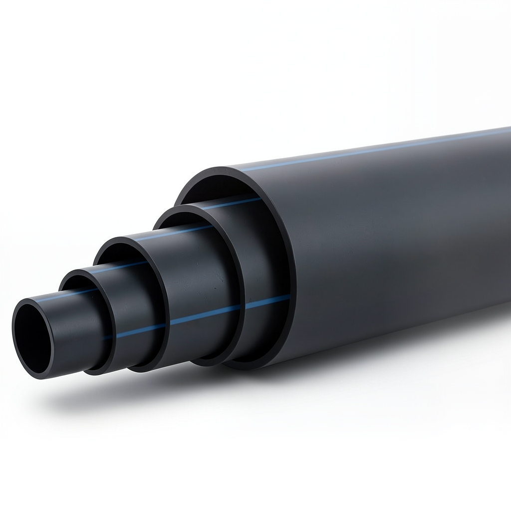 HDPE Polyethylene Plastic Pipe Nominal Pressure 16 Bar PE 80 OD 355 mm SDR 9 Black