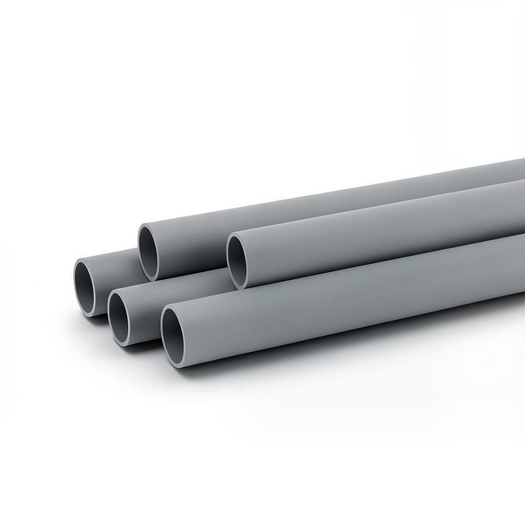 UPVC Plastic Pipe Electrical EB 20 Size 4 inch Thickness 2.08 mm Gray