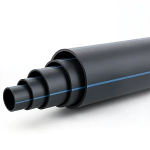 HDPE Plastic Pipe Nominal Pressure 16 Bar PE 80 OD 560 mm SDR 9 Black