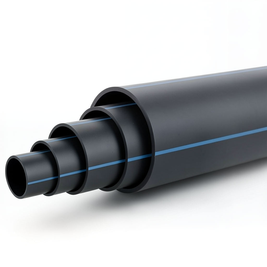 مواسير بلاستيك HDPE ضغط 16 بار PE 80 قطر خارجي 560 مم SDR 9 لون أسود