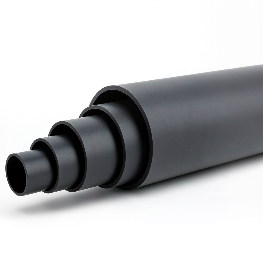 HDPE Pipe Pressure 12.5 Bar PE 80 Size 180 mm SDR 11 Black