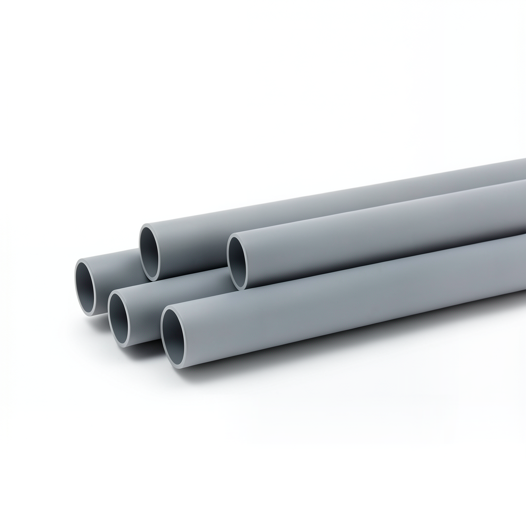 UPVC Plastic Pipe Electrical DB 60 Size 5 inch Thickness 3.86 mm Gray