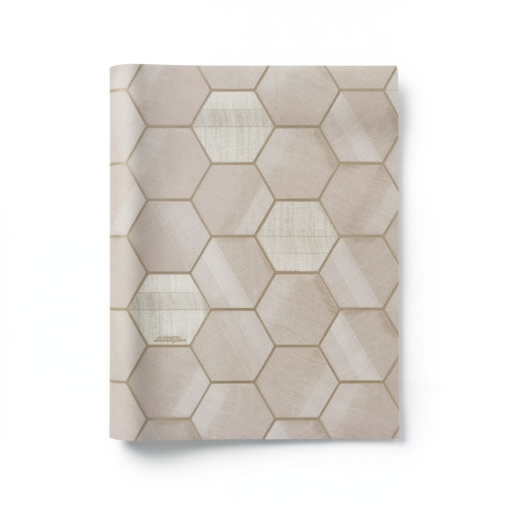 Italian Wallpaper 10m x 0.73m Light Brown, Model 44808