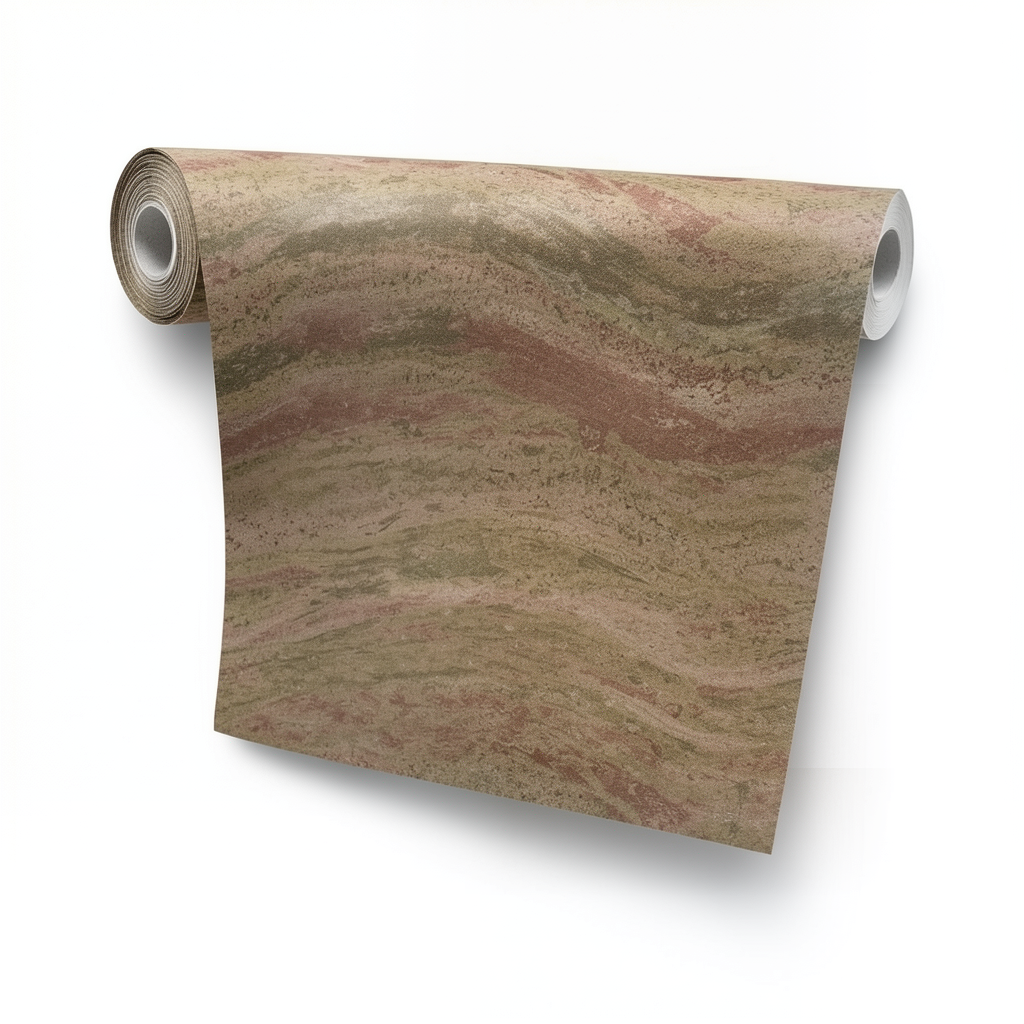 Wavy Wallpaper Brown Color, 10 m Length, 1.06 m Width, Model 83676