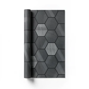 Italian Wallpaper 10m x 0.73m Dark Grey, Model 44804