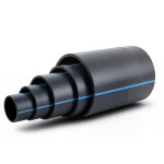 مواسير HDPE ضغط 16 بار PE 80 قطر خارجي 450 مم SDR 9 لون أسود