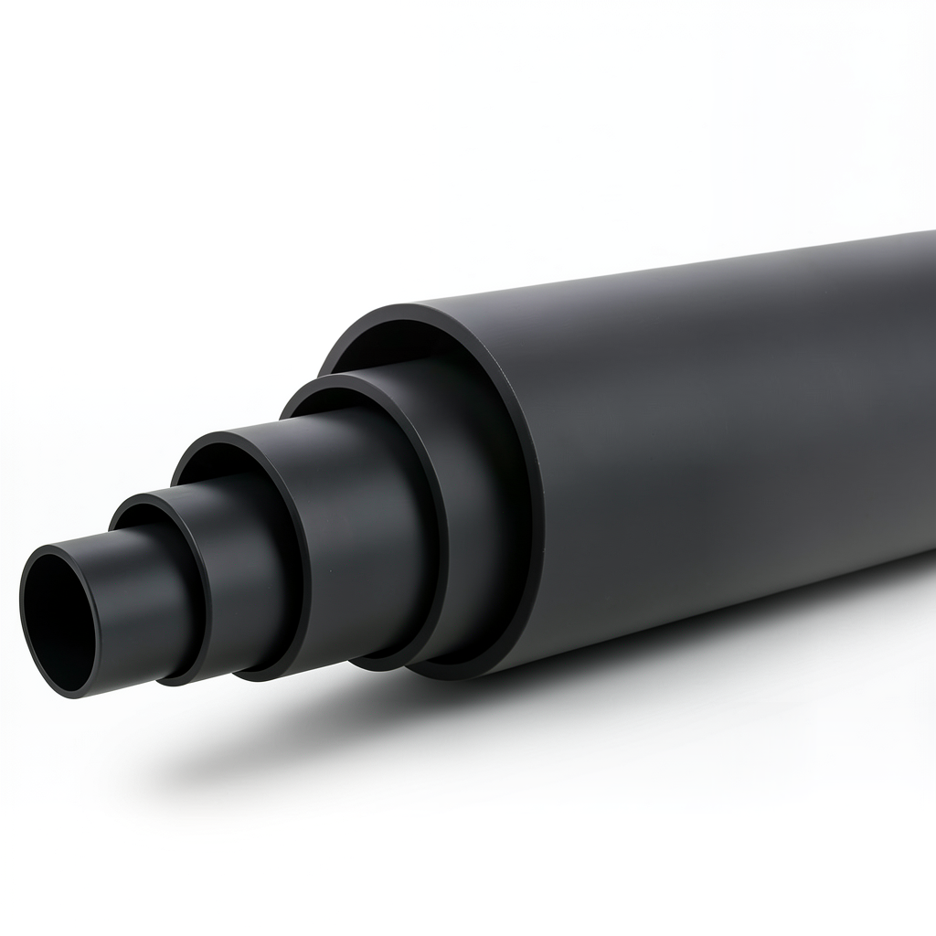 أنابيب بلاستيك HDPE ضغط 12.5 بار PE 80 قطر خارجي 315 مم SDR 11 لون أسود