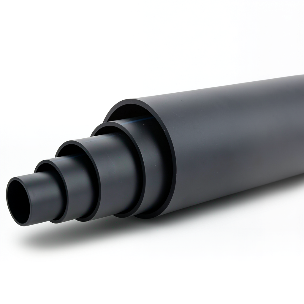 HDPE Pipe Pressure 12.5 Bar PE 80 Size OD 450 mm SDR 11 Black
