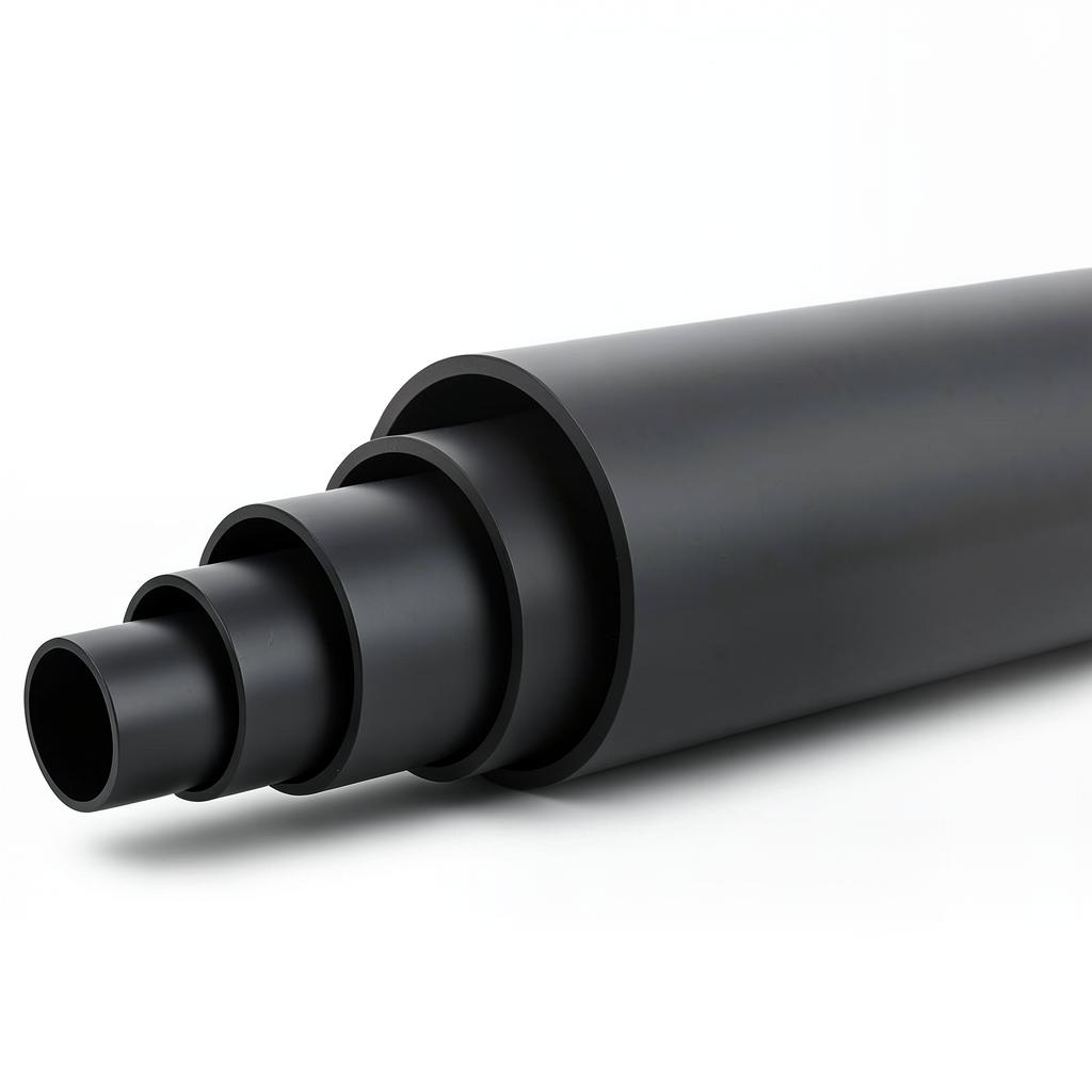 أنابيب HDPE ضغط 12.5 بار PE 80 قطر خارجي 500 مم SDR 11 لون أسود