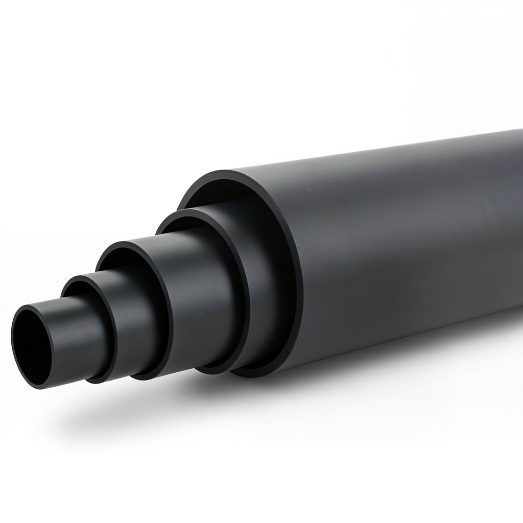 أنابيب بلاستيك HDPE ضغط 12.5 بار [PE 80] قطر خارجي 560 مم SDR 11 لون أسود