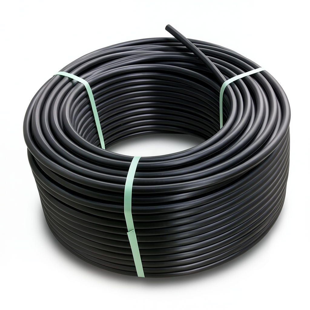 لفة أنابيب HDPE ضغط 12.5 بار PE 80 قطر خارجي 20 مم SDR 11 لون أسود