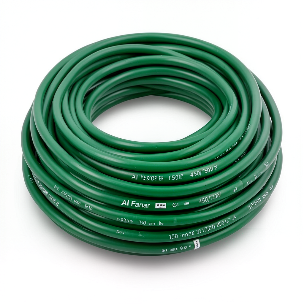 PVC Insulated Flexible Copper Single Wire 150 mm2, 450/750V, Green | Al Fanar