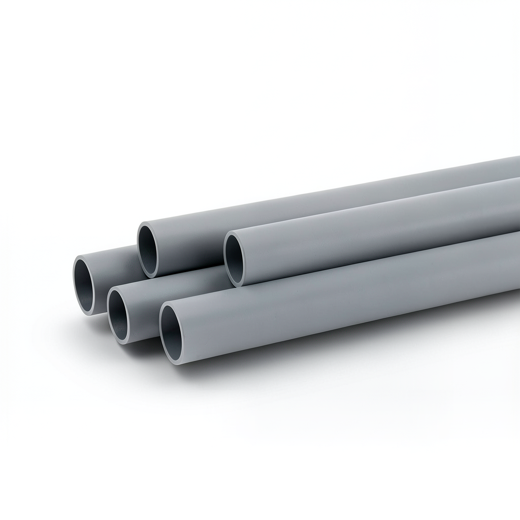 UPVC Plastic Pipe Electrical EPC 80 8 inch Thickness 14.22 mm Gray