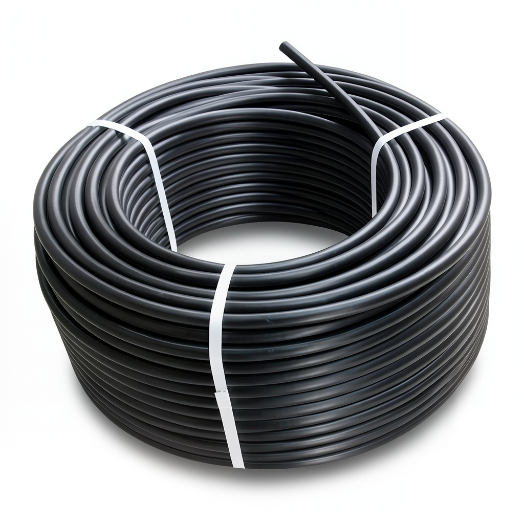 HDPE Coil Pipe Nominal Pressure 8 Bar PE 80 OD 50 mm SDR 17 Black