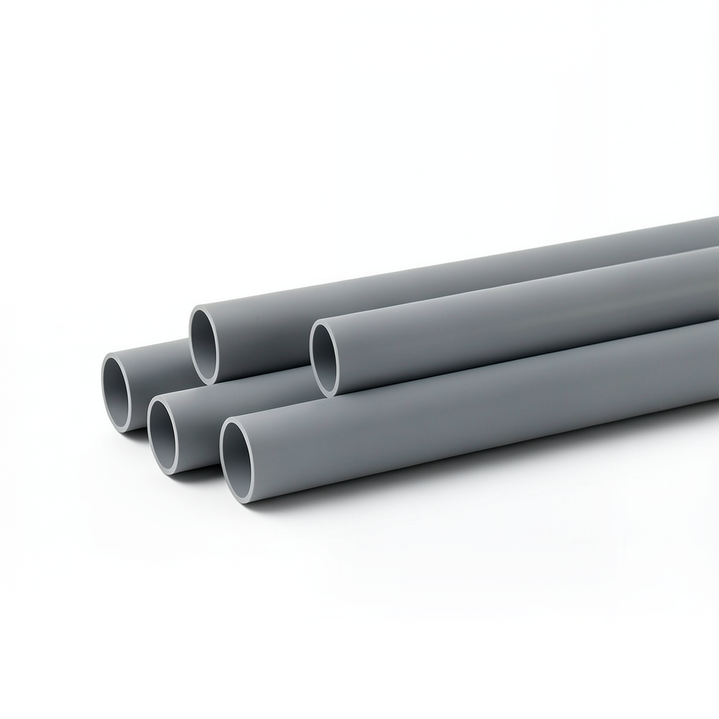 UPVC Plastic Pipe Electrical DB 60 Size 2 inch Thickness 1.52 mm Gray