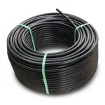 لفة أنابيب HDPE ضغط 8 بار PE 80 قطر خارجي 75 مم SDR 17 لون أسود