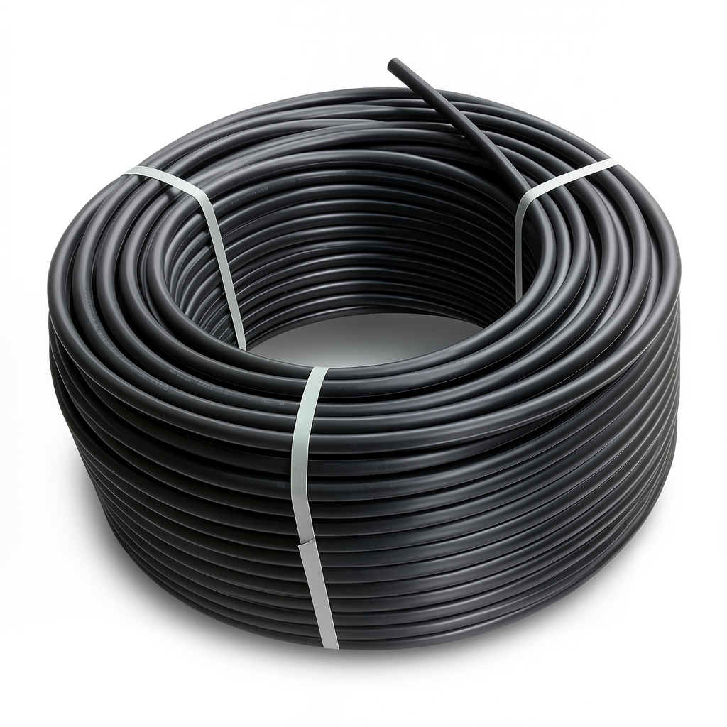 لفة أنابيب بلاستيك HDPE ضغط 8 بار PE 80 قطر خارجي 90 مم SDR 17 لون اسود