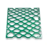 شبك بقلاوة حديد مطلي PVC سماكة 1.8 مم مقاس 1.22×2.44 متر